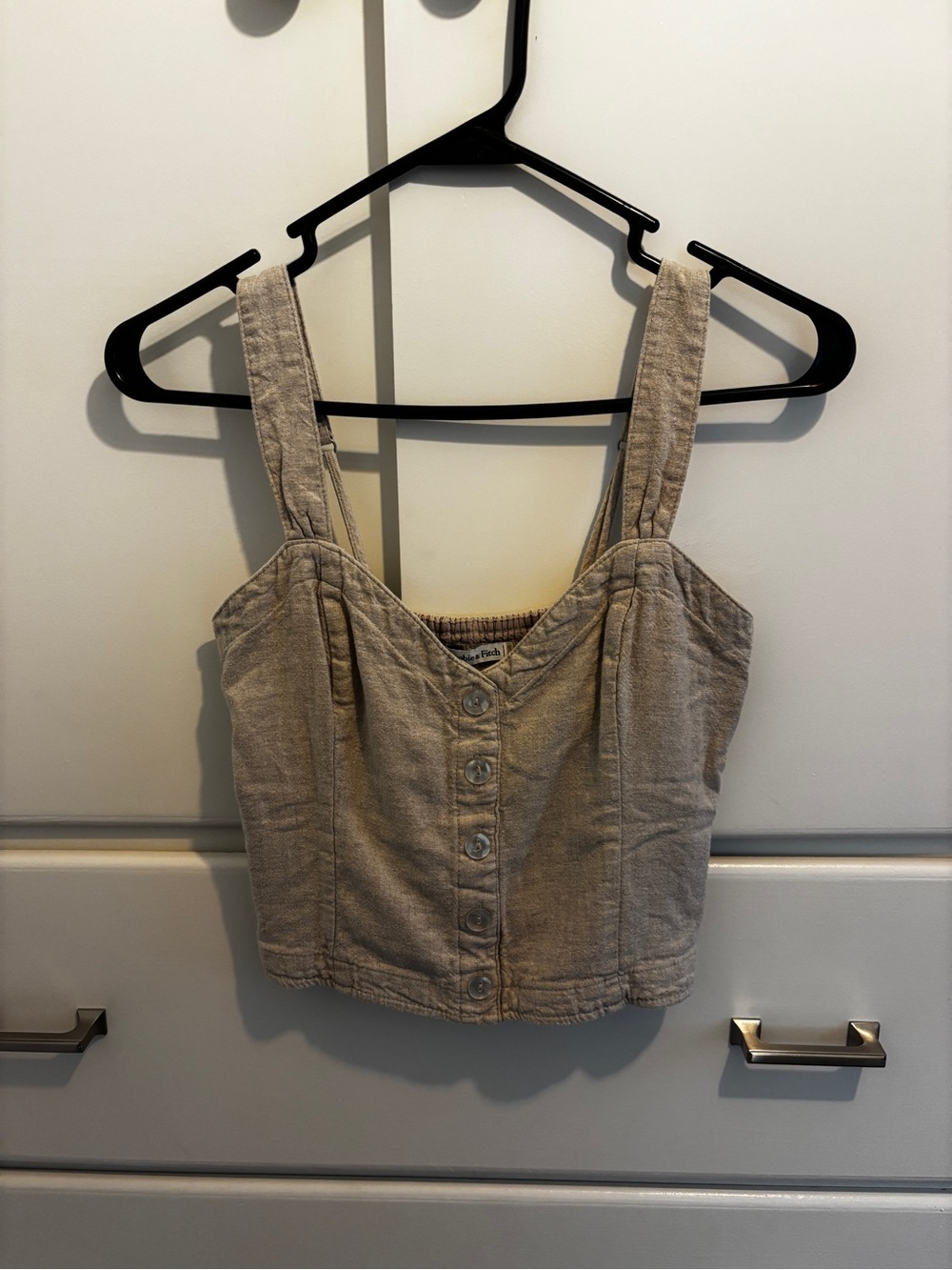 Abercrombie & Fitch Neutral Beige Crop Top